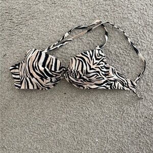 Women’s Zebra Print Underwire push up Bikini Top